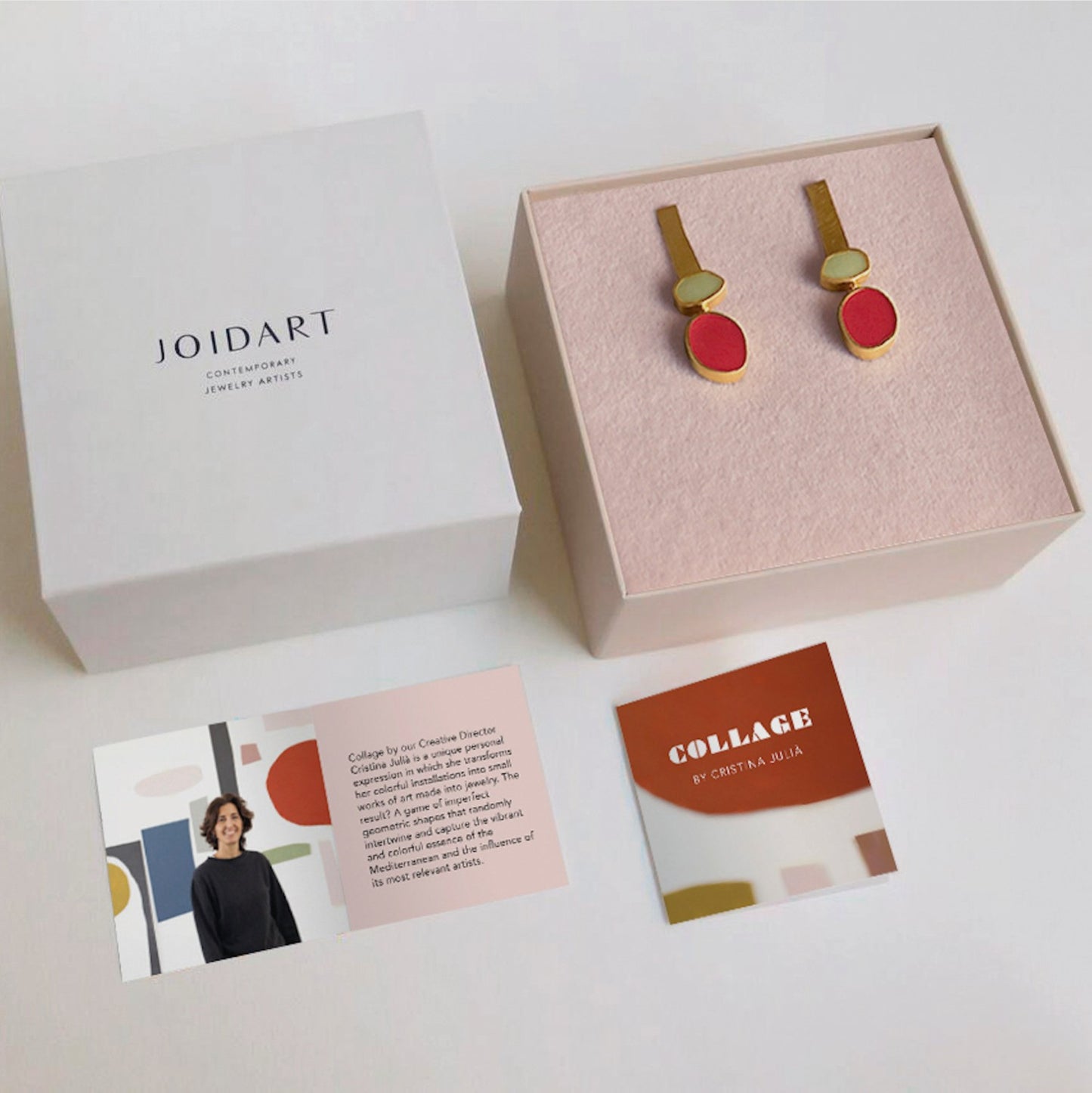 Earrings Collage Golden