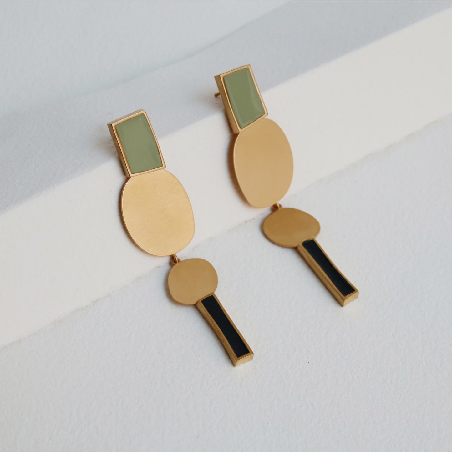 Earrings Collage Extralong Golden