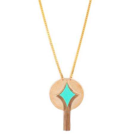 Gold Metal Pendant Necklace