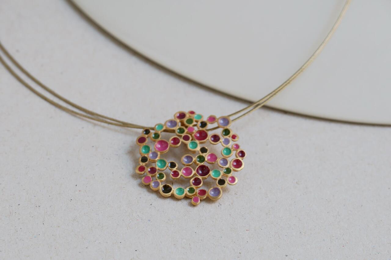 Necklace Candy Colours Golden