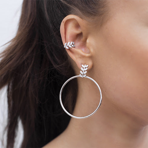 Daisy Ear Cuff Silver