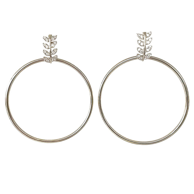 Daisy Hoops Silver