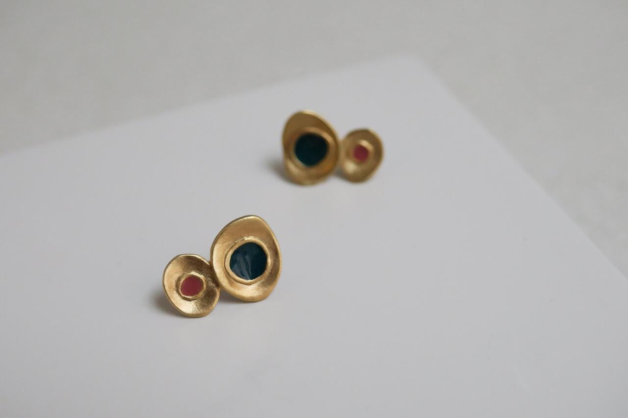 Earrings Favorita Colors Small Golden