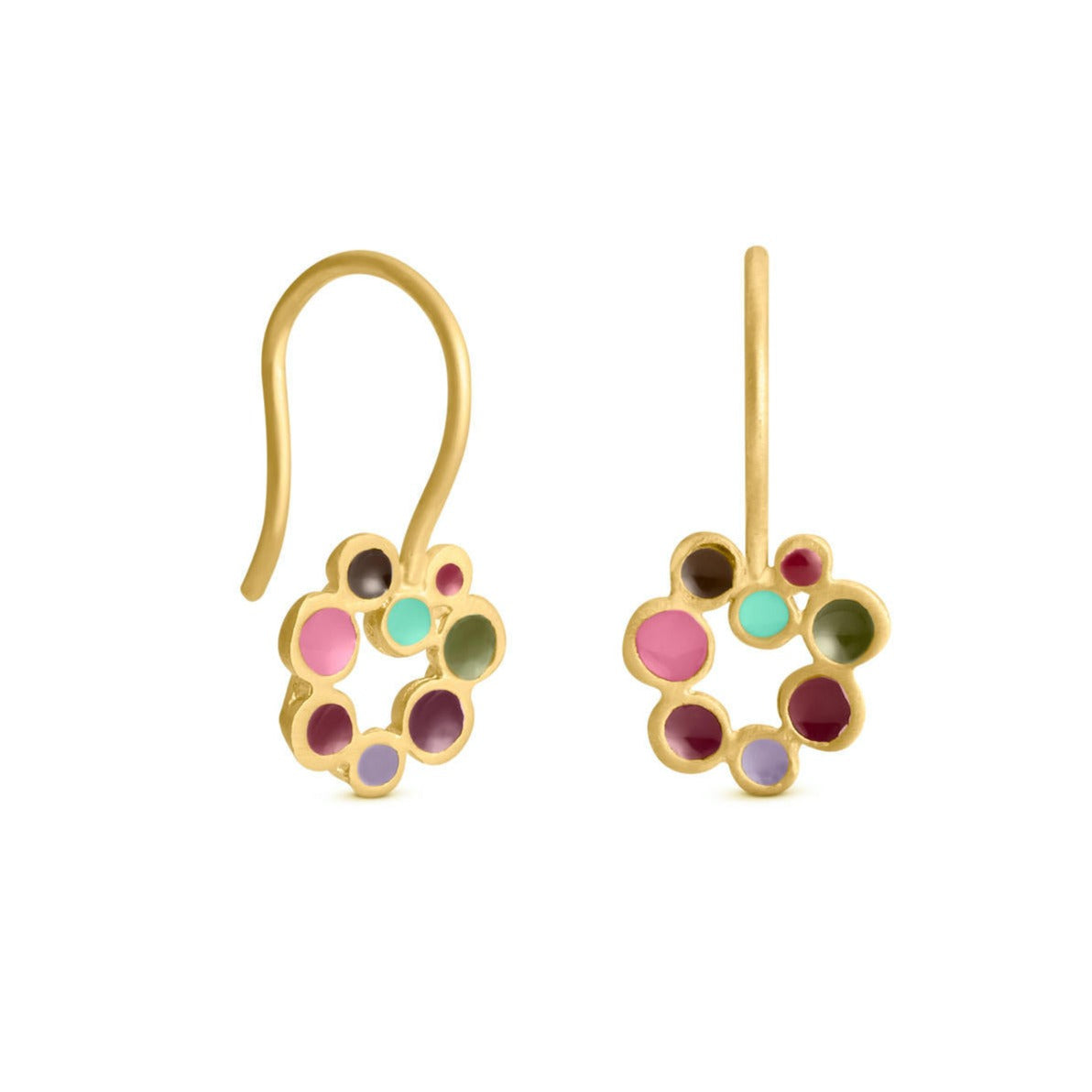 Earrings Candy Colours Golden