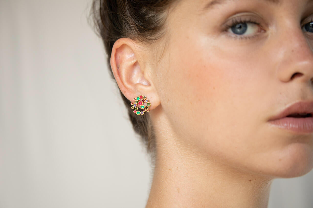 Candy Colours Earrings Golden