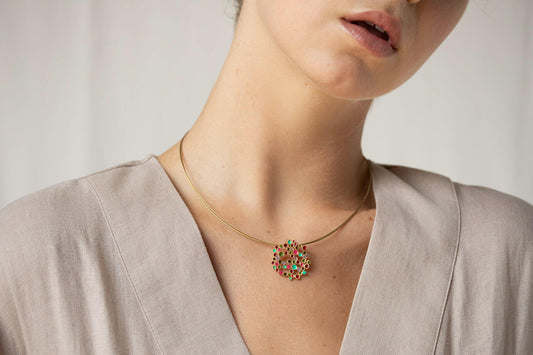 Necklace Candy Colours Golden