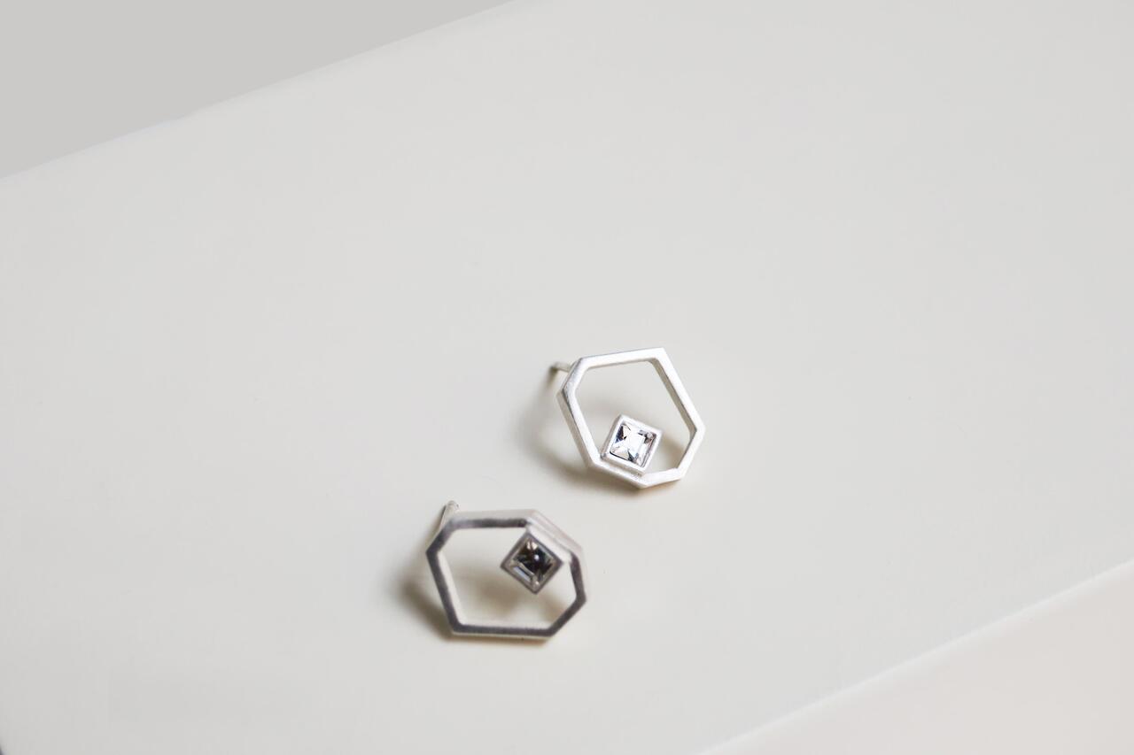 Earrings Geoda Silver