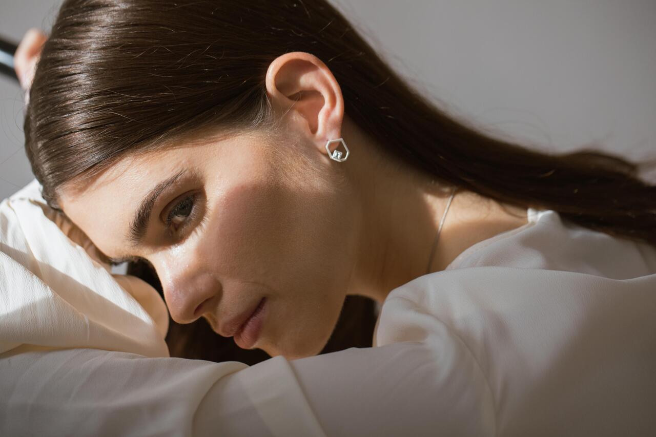 Earrings Geoda Silver