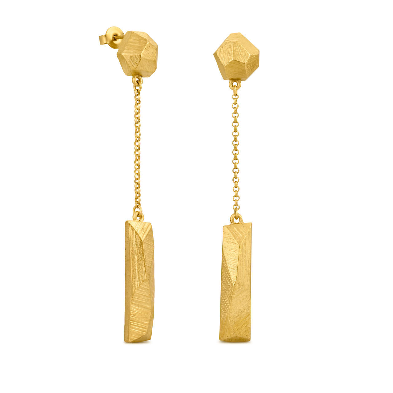 Earrings Facet Golden