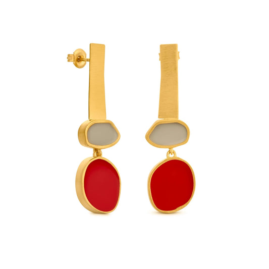 Earrings Collage Golden