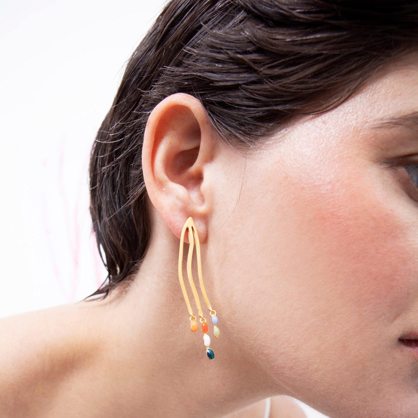 Earrings Deliri Golden Long