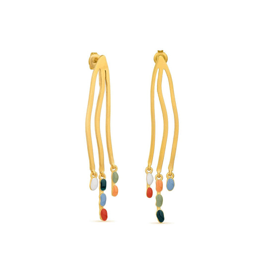 Earrings Deliri Golden Long