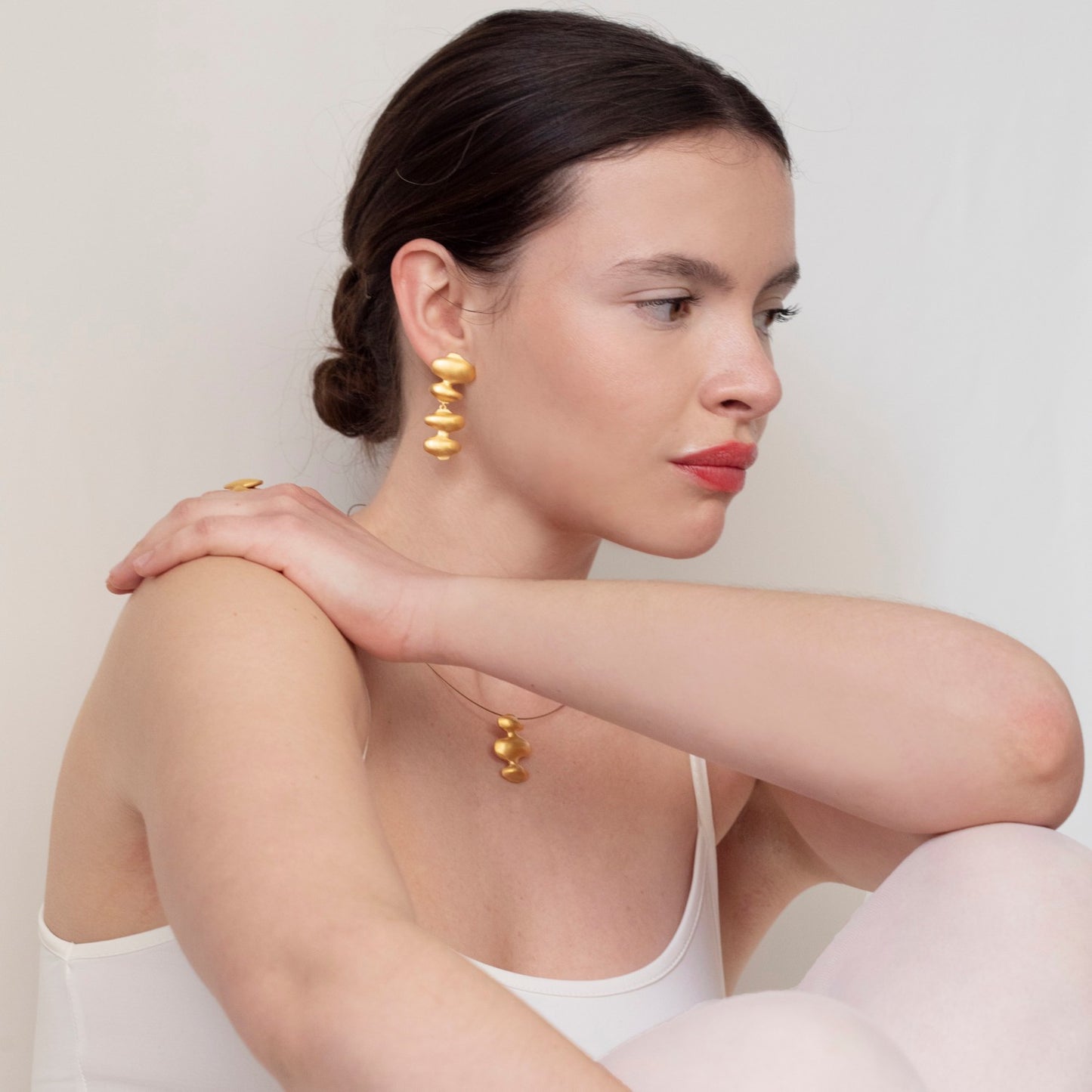 LONG GOLDEN EARRINGS SINUARA