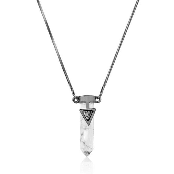 California Necklace Crystal & Metalic Drusa