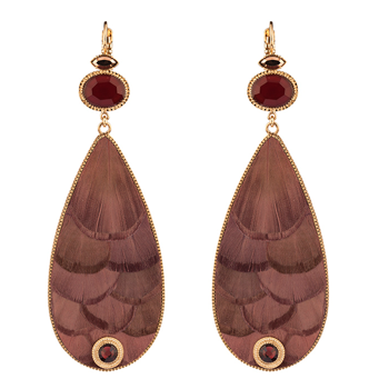 Ethnic Feather Sleeper Earrings