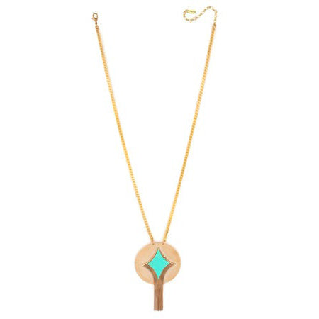 Gold Metal Pendant Necklace