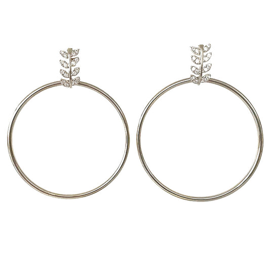 Daisy Hoops Silver