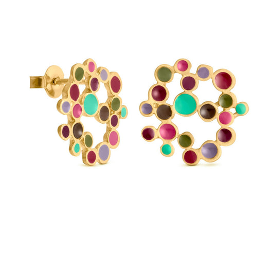 Candy Colours Earrings Golden