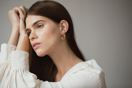 Earrings Geoda Golden