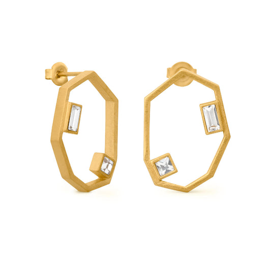 Earrings Geoda Golden
