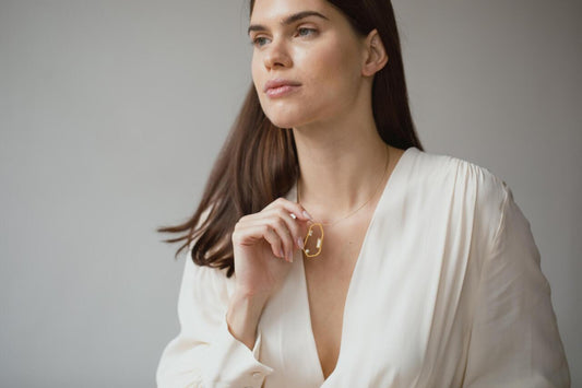 Necklace Geoda Golden