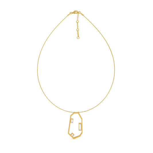 Necklace Geoda Golden