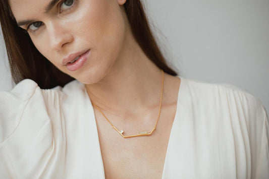 Necklace Geoda Golden