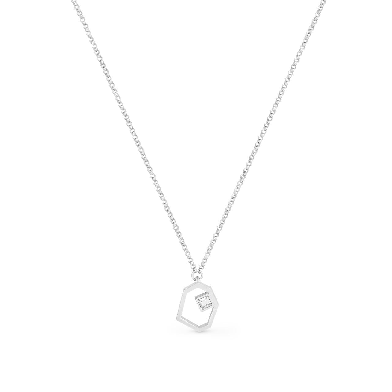 Necklace Geoda Silver