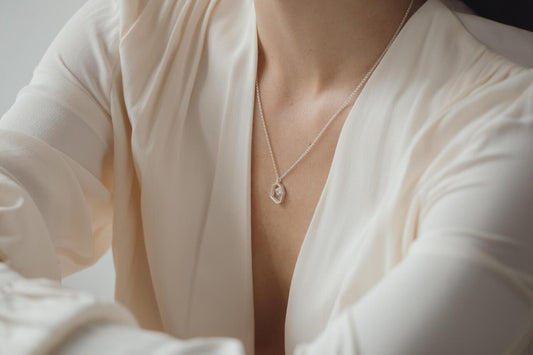Necklace Geoda Silver