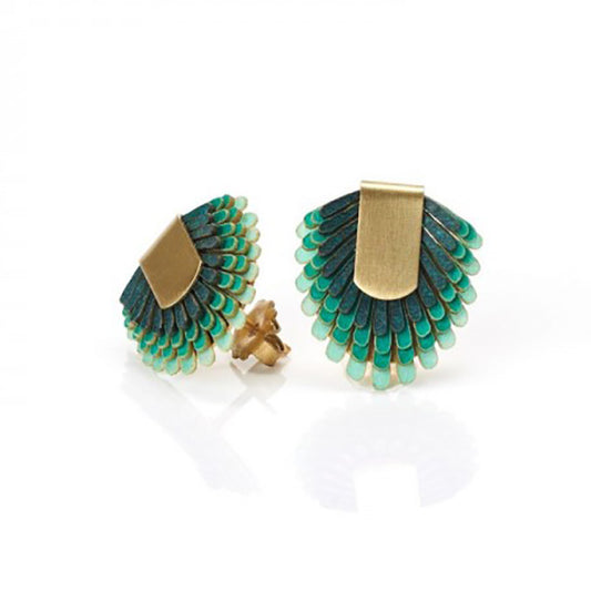 Earring Studs of Recycled Leather