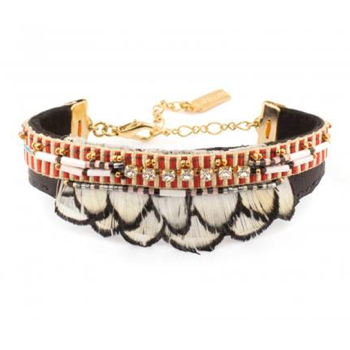 Swarovski Crystal & Feathers Bracelet